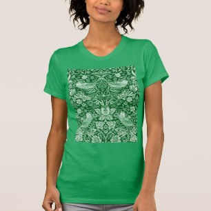 Strawberry Thief Green, William Morris T-Shirt