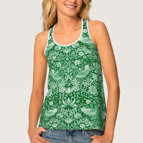 Strawberry Thief Green William Morris Tank Top