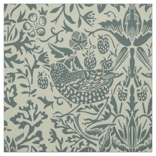 STRAWBERRY THIEF IN FOREST FERN _ WILLIAM MORRIS FABRIC