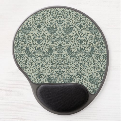 STRAWBERRY THIEF IN FOREST FERN _ WILLIAM MORRIS GEL MOUSE PAD