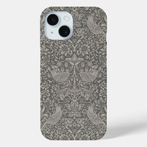 STRAWBERRY THIEF IN STORMY DAY _ WILLIAM MORRIS iPhone 15 CASE