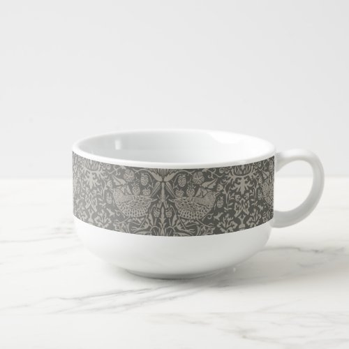 STRAWBERRY THIEF IN STORMY DAY _ WILLIAM MORRIS SOUP MUG