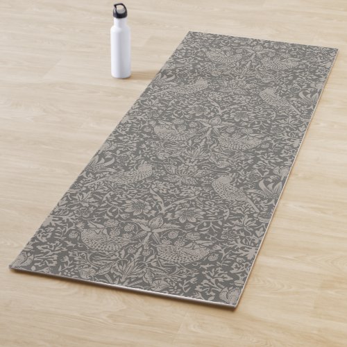 STRAWBERRY THIEF IN STORMY DAY _ WILLIAM MORRIS YOGA MAT