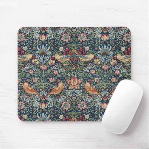 STRAWBERRY THIEF IN VINTAGE ORIGINAL _ WILL MORRIS MOUSE PAD