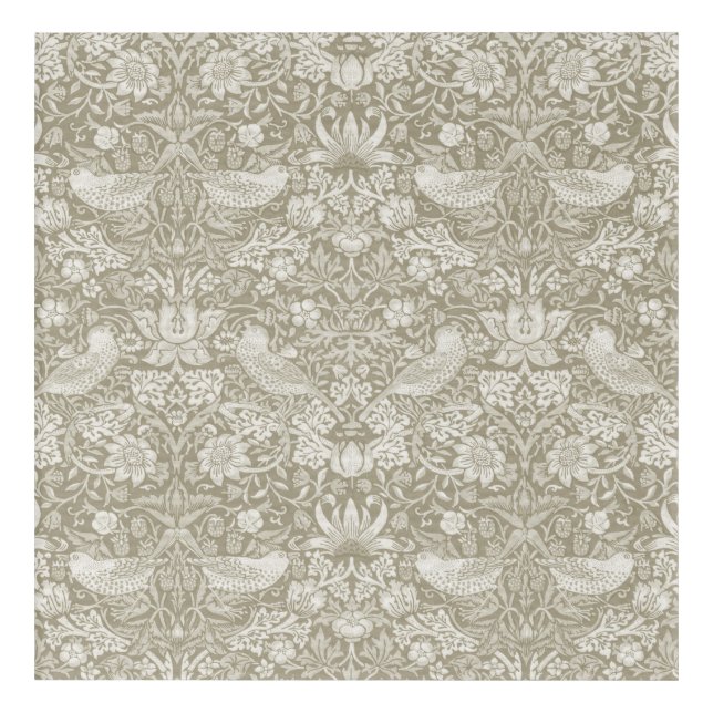 Strawberry Thief Ivory, William Morris Acrylic Print (Front)