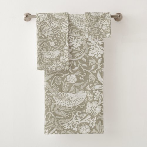 Strawberry Thief Ivory William Morris Bath Towel Set