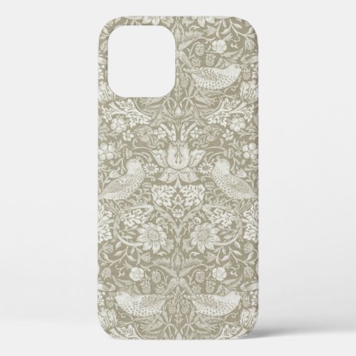 Strawberry Thief Ivory William Morris iPhone 12 Case