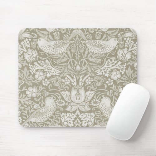Strawberry Thief Ivory William Morris Mouse Pad