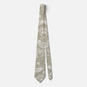 Strawberry Thief Ivory, William Morris Neck Tie