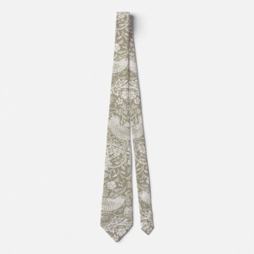 Strawberry Thief Ivory William Morris Neck Tie