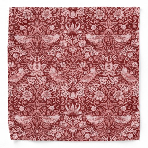 Strawberry Thief Maroon William Morris Bandana