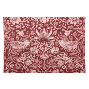 Strawberry Thief Maroon, William Morris Cloth Placemat