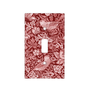 Strawberry Thief Maroon, William Morris Light Switch Cover