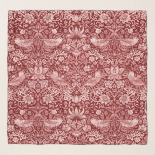 Strawberry Thief Maroon, William Morris Scarf