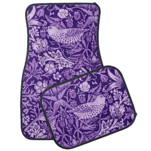 Strawberry Thief Purple, William Morris Car Floor Mat