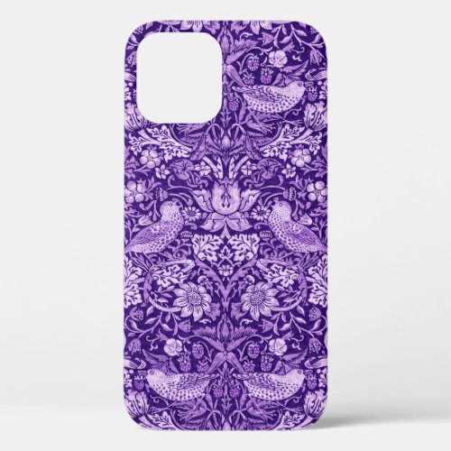 Strawberry Thief Purple William Morris iPhone 12 Case