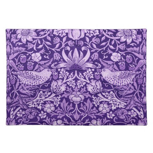 Strawberry Thief Purple William Morris Cloth Placemat