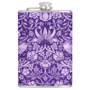 Strawberry Thief Purple, William Morris Flask
