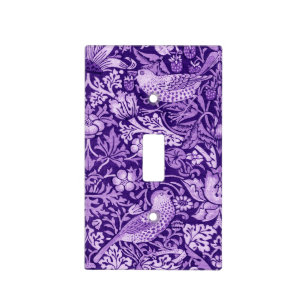 Strawberry Thief Purple, William Morris Light Switch Cover