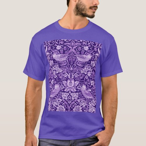 Strawberry Thief Purple William Morris T_Shirt