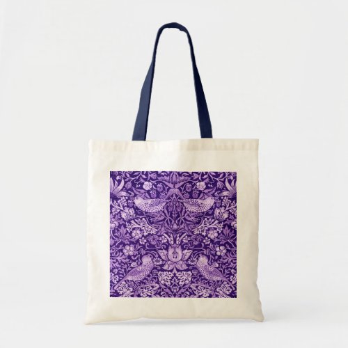 Strawberry Thief Purple William Morris Tote Bag