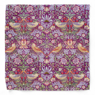 Strawberry Thief Red, William Morris Bandana