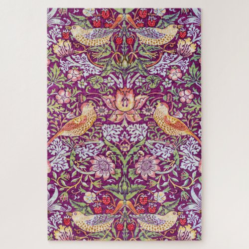 Strawberry Thief Red William Morris Jigsaw Puzzle