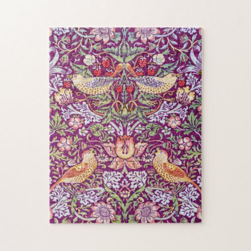 Strawberry Thief Red William Morris Jigsaw Puzzle