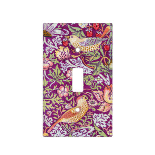 Strawberry Thief Red, William Morris Light Switch Cover
