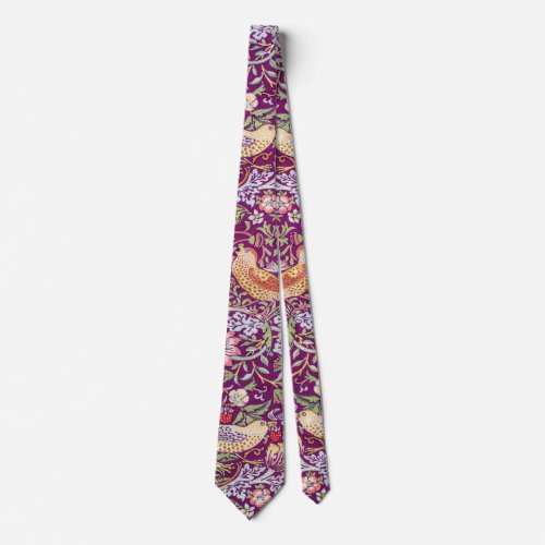 Strawberry Thief Red William Morris Neck Tie