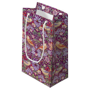 Strawberry Thief Red, William Morris Small Gift Bag
