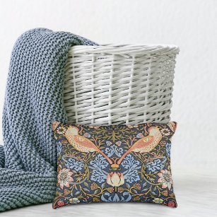 Strawberry Thief Textile Pattern William Morris Decorative Pillow