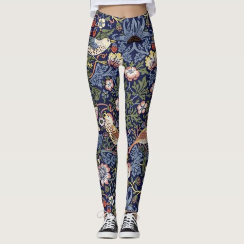 STRAWBERRY THIEF VIBRANT ORIGINAL _ WILLIAM MORRIS LEGGINGS