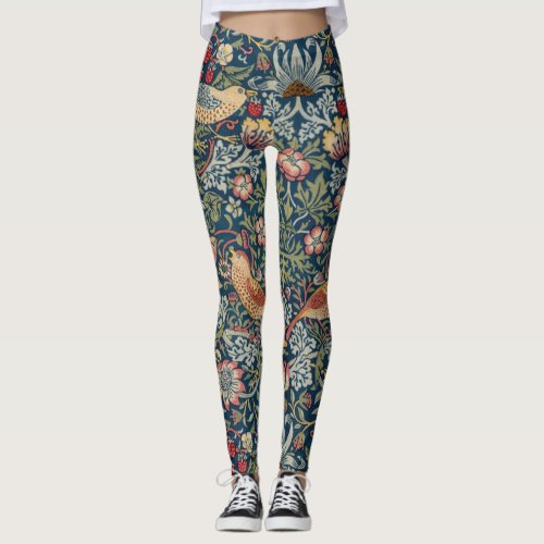 STRAWBERRY THIEF VINTAGE ORIGINAL _ WILLIAM MORRIS LEGGINGS