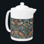 STRAWBERRY THIEF VINTAGE ORIGINAL - WILLIAM MORRIS TEAPOT<br><div class="desc">One of William Morris' most favorite designs finalized and launched the 1880's. This iconic pattern and name was based on the thrushes which frequently stole the strawberries in the kitchen garden of Morris' countryside home in Oxfordshire. Despite the fact that this design was one of the most expensive printed textiles...</div>