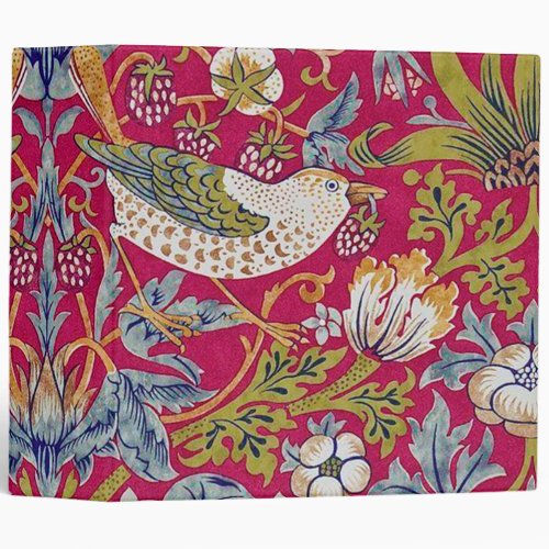 Strawberry Thief William Morris 3 Ring Binder