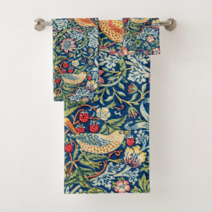 Strawberry Thief, William Morris Bath Towel Set