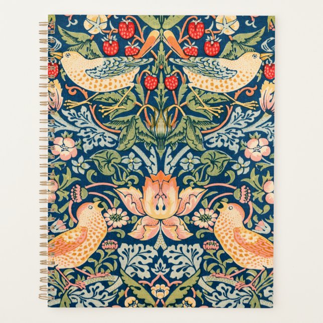 Strawberry Thief William Morris Colorful Planner  (Front)