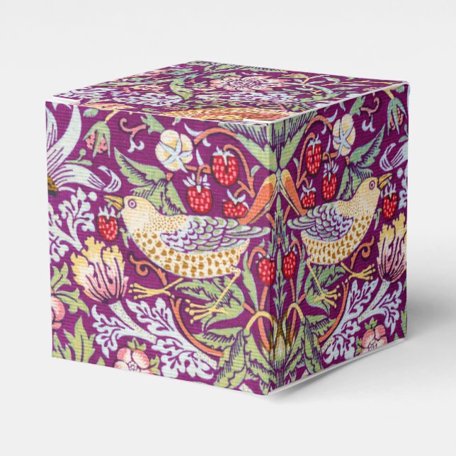 Strawberry Thief, William Morris Favor Boxes (Front Side)