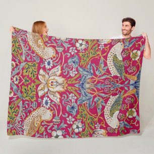 Strawberry Thief, William Morris Fleece Blanket