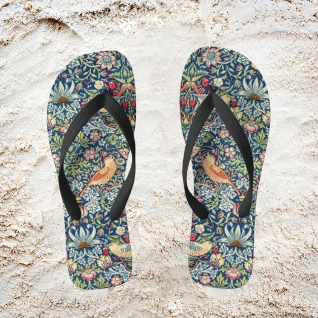 Strawberry Thief William Morris  Flip Flops (Creator Uploaded)