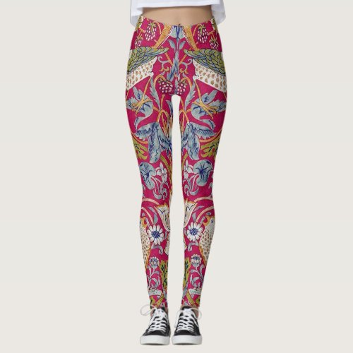 Strawberry Thief William Morris Leggings