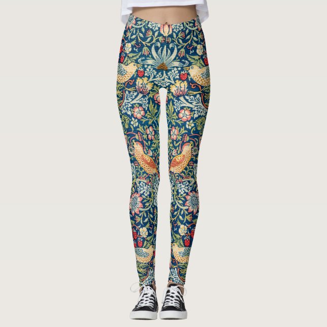 Strawberry Thief, William Morris Leggings (Front)