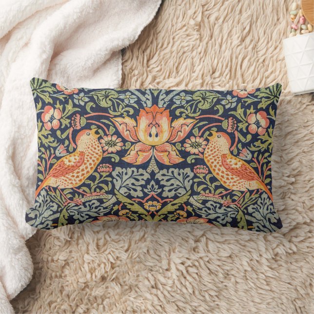 Strawberry Thief William Morris Lumbar Pillow (Blanket)