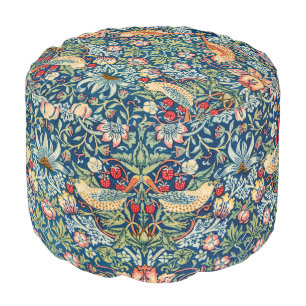 Strawberry Thief, William Morris Pouf