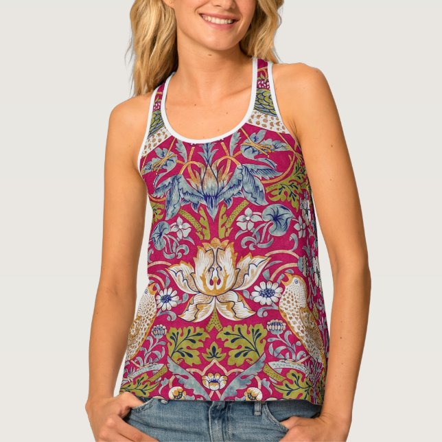 Strawberry Thief, William Morris Tank Top (Front)