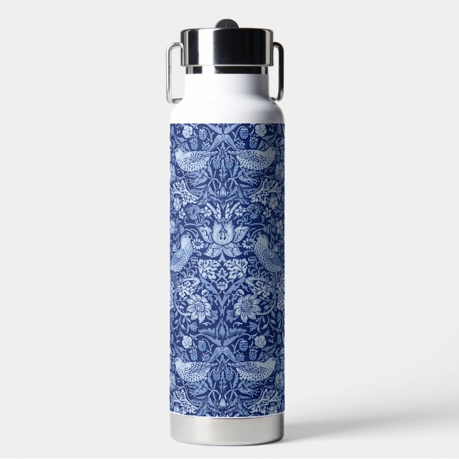 Strawberry Thief, William Morris Water Bottle (Front)