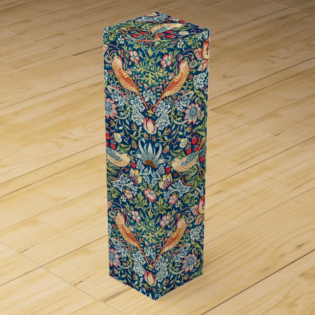 Strawberry Thief, William Morris Wine Box (Front)