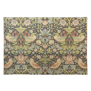 Strawberry Thieves by William Morris, Vintage Art Cloth Placemat