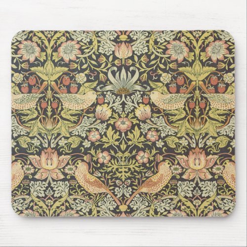 Strawberry Thieves by William Morris Vintage Art Mouse Pad